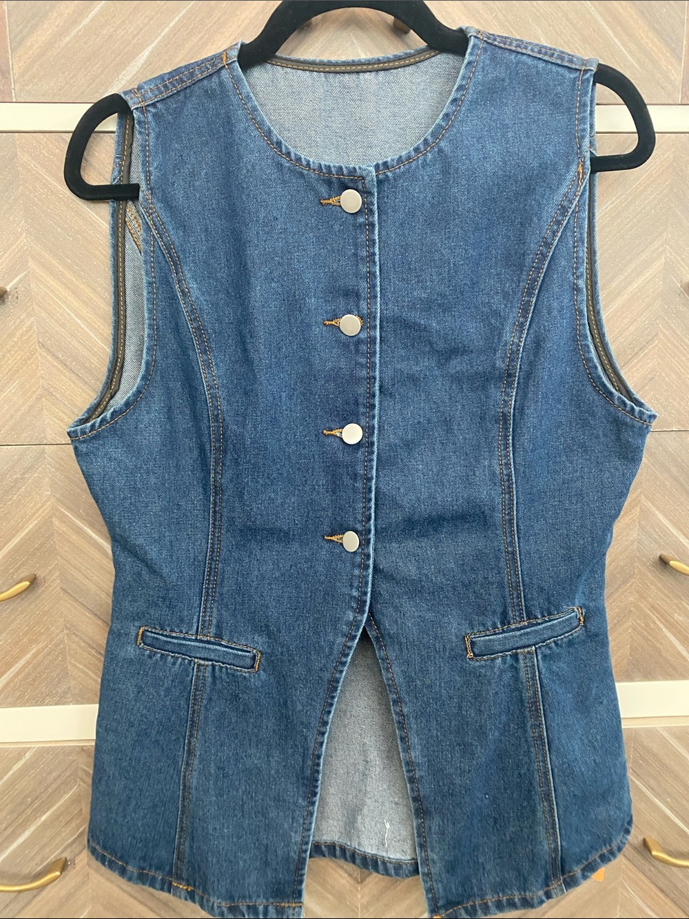 Forever 21 Blue Denim Women's Vest